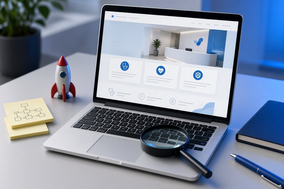 Doktor web sitesi ve SEO – yeni klinik sitesi ile Google arama sonuçlarında yükselen sıralama grafiği