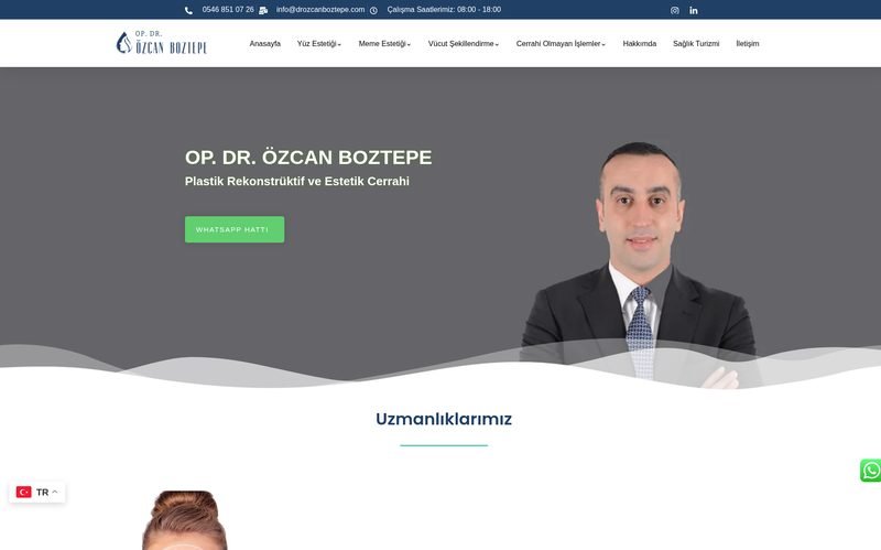 Op. Dr. Özcan Boztepe web sitesi