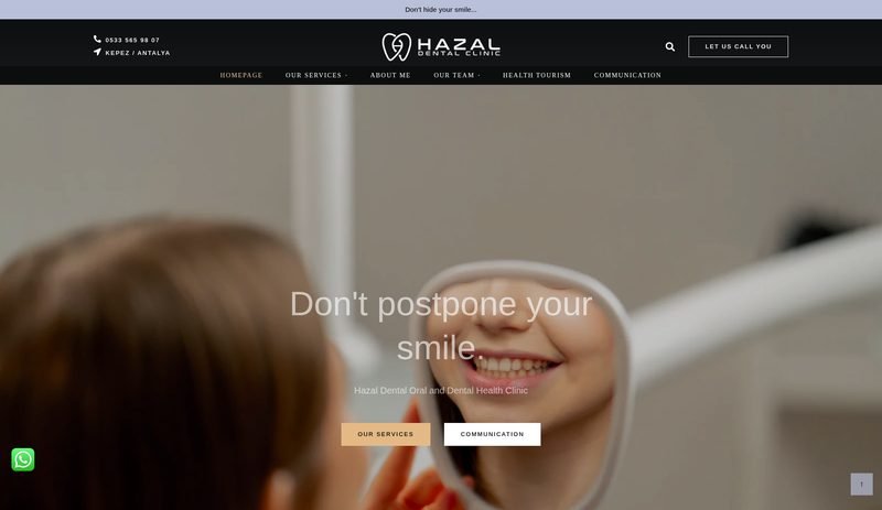 Hazal Dental web sitesi